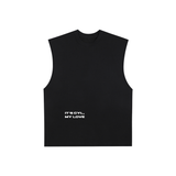 Raw Edge Cotton Tank Top