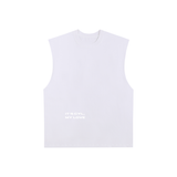 Raw Edge Cotton Tank Top